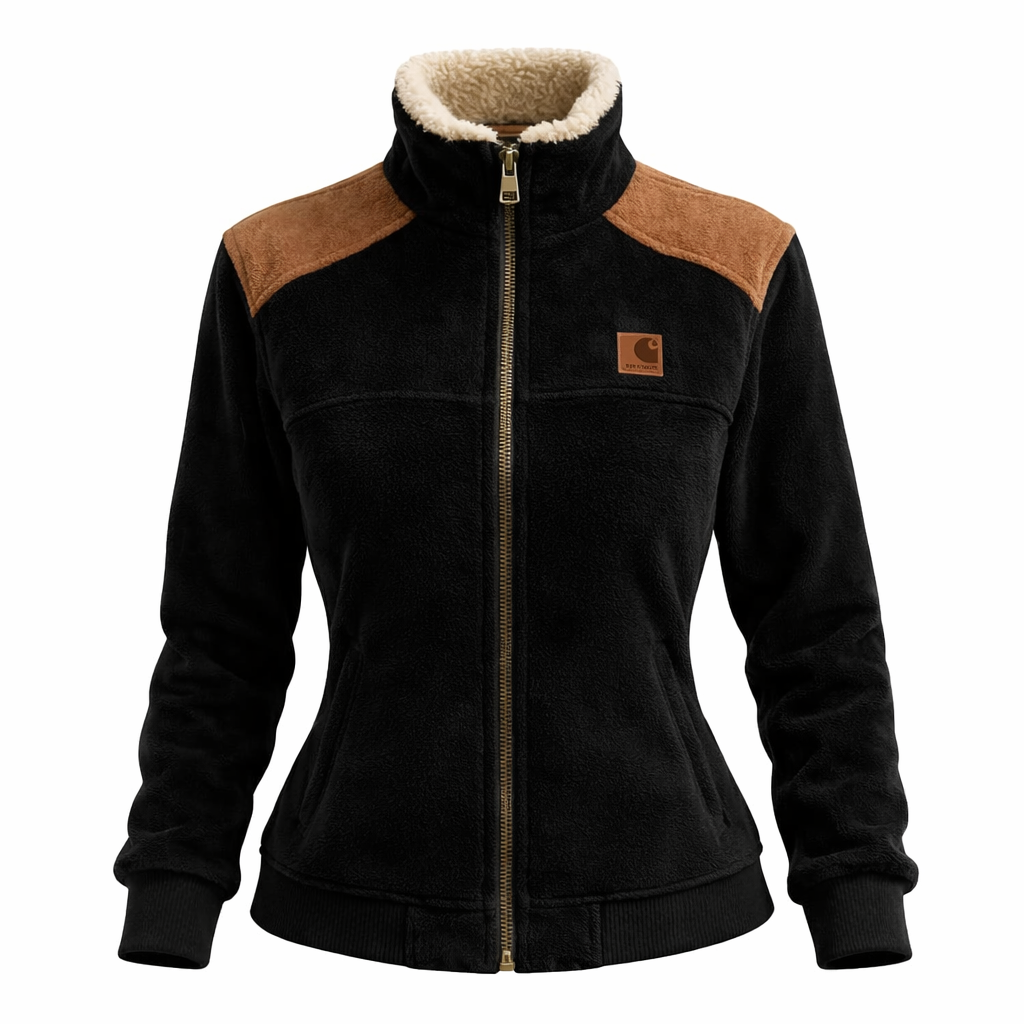Women's Retro Patchwork Plush Jacket