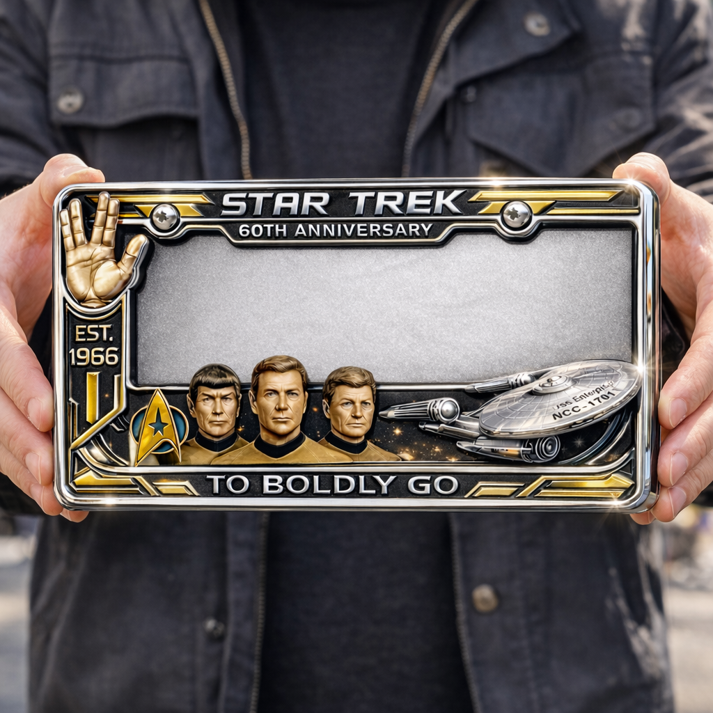 Star Trek 60th Anniversary  Limited Edition License Plate Frame