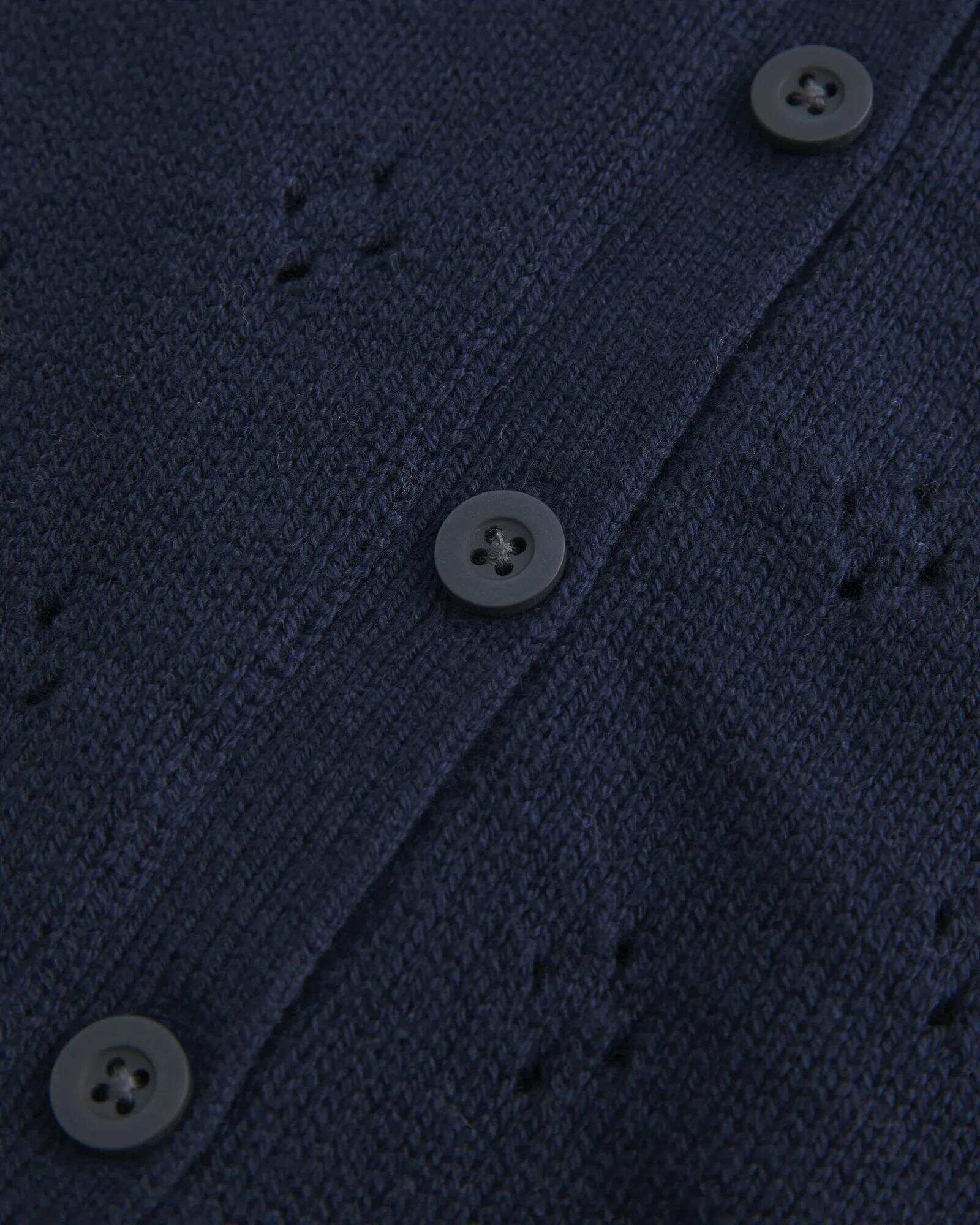 Eyelet Crew Cardigan