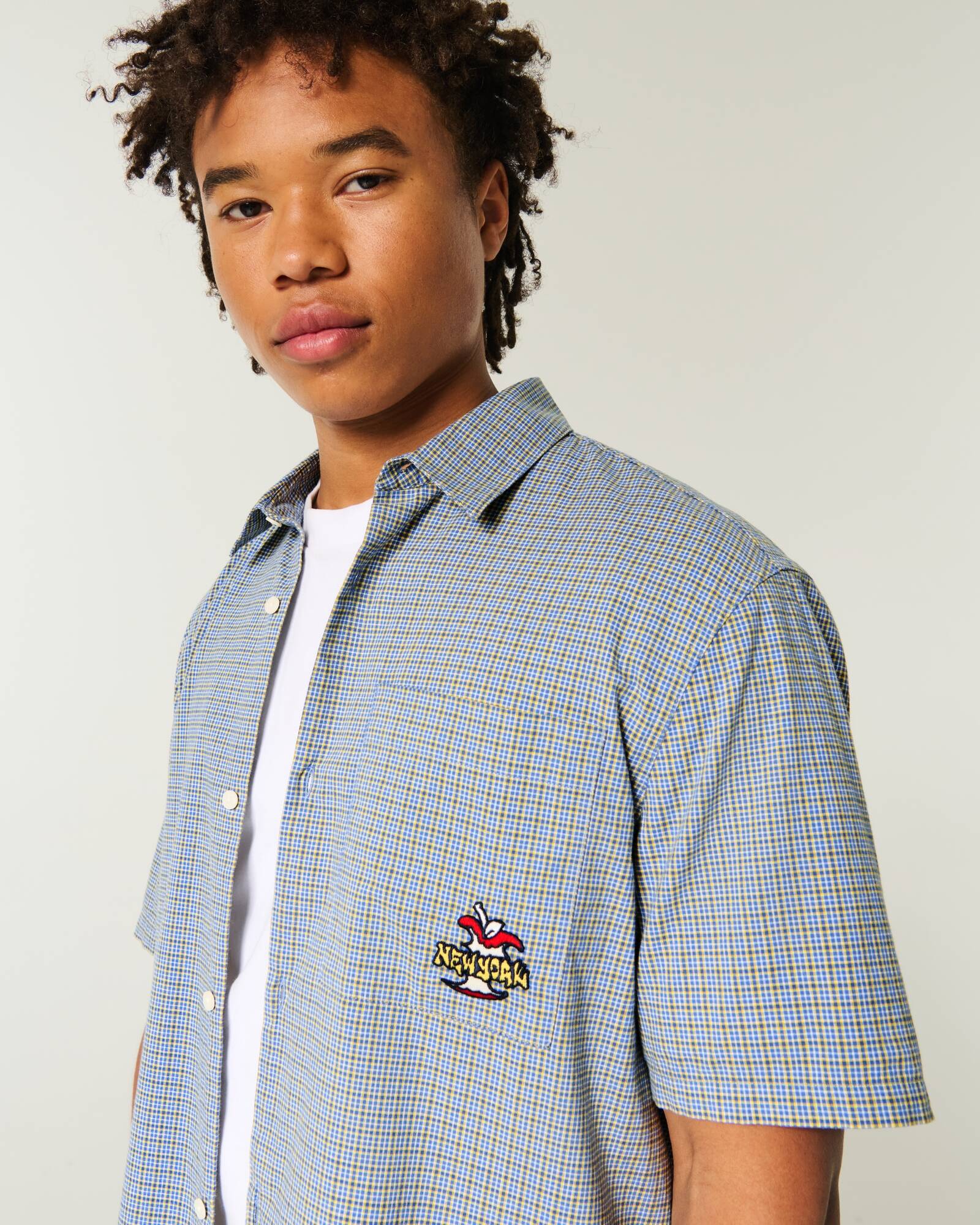 Boxy Short-Sleeve Cherry Graphic Shirt