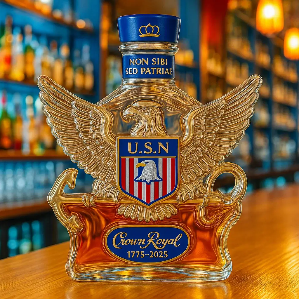 U.S.Navy 250th Anniversary Commemorative Whiskey Bottle