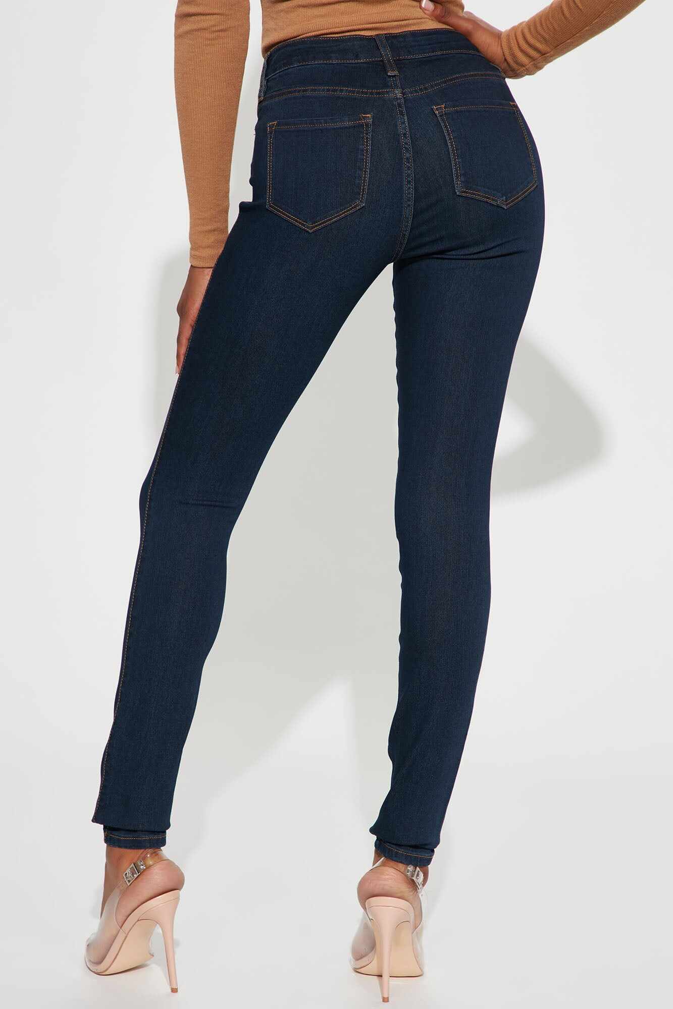 Tall Classic Mid Rise Skinny Jeans - Dark Denim