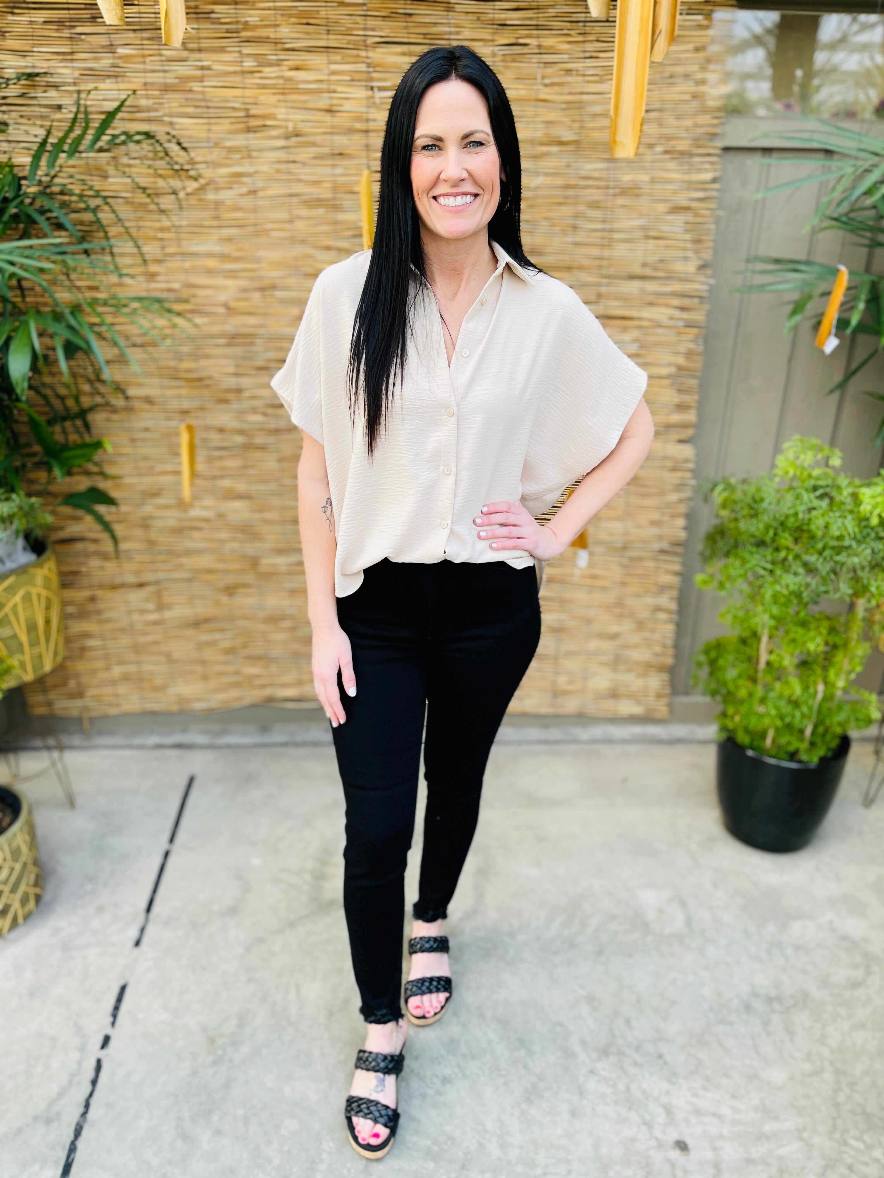 MARKDOWNS! Tummy Control Black Skinny Jeans in Reg/Curvy Fifth Restock!