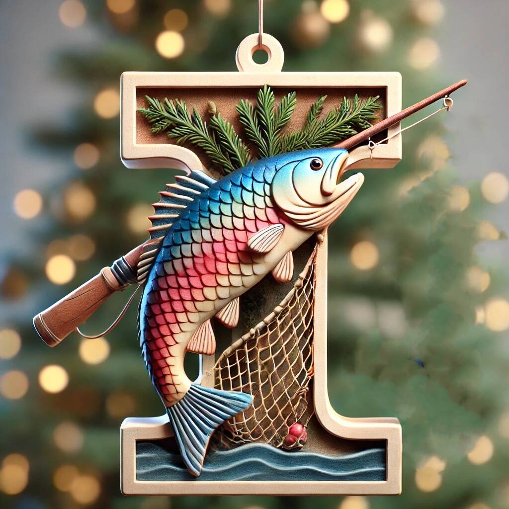 🎣Fishing Letter Ornaments