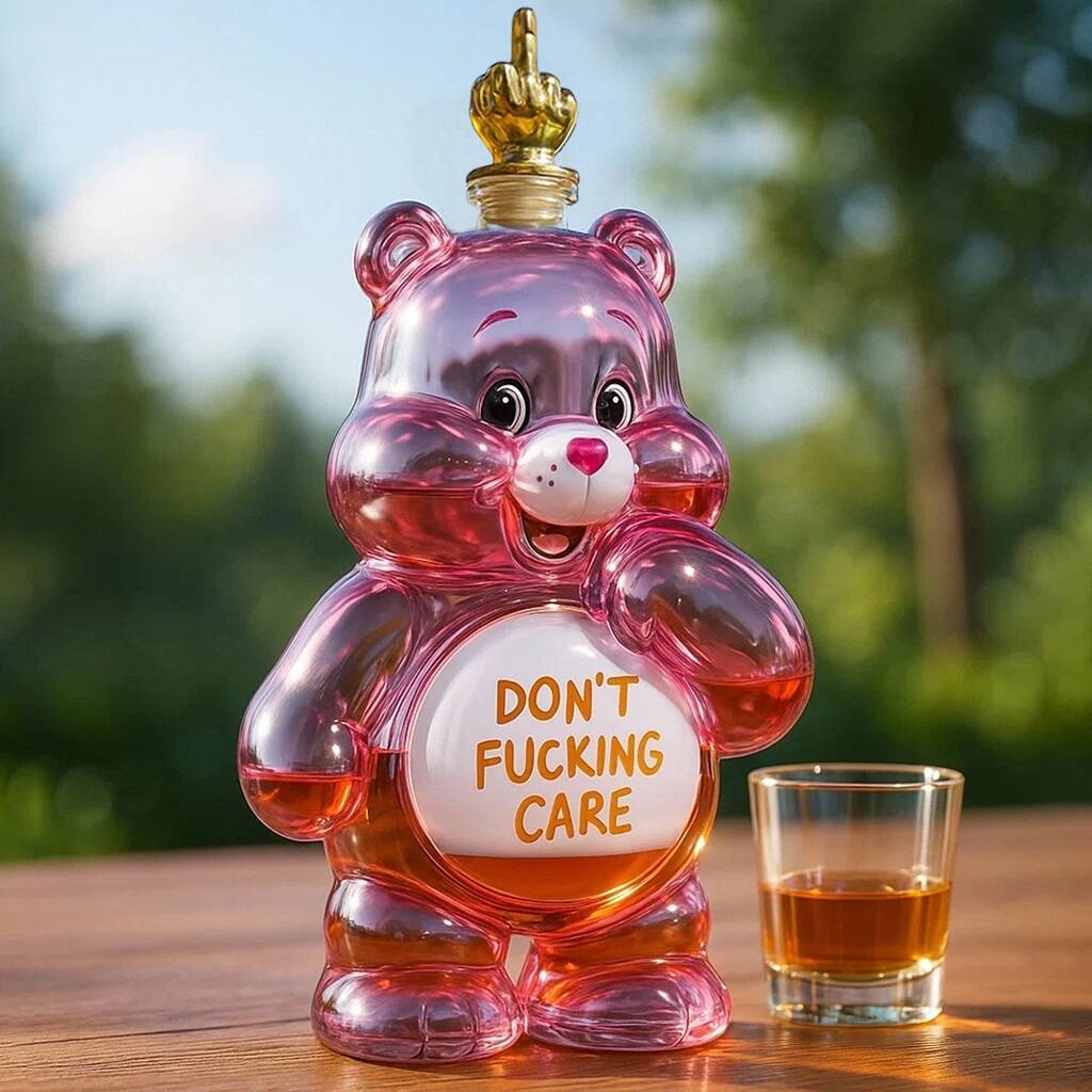 Swear Care Bear Whiskey Bottle