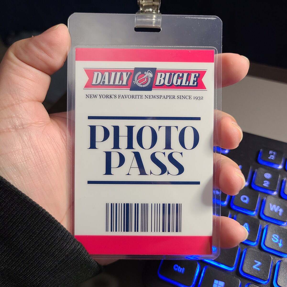 Daily Bugle Photo Pass Badge ID Card