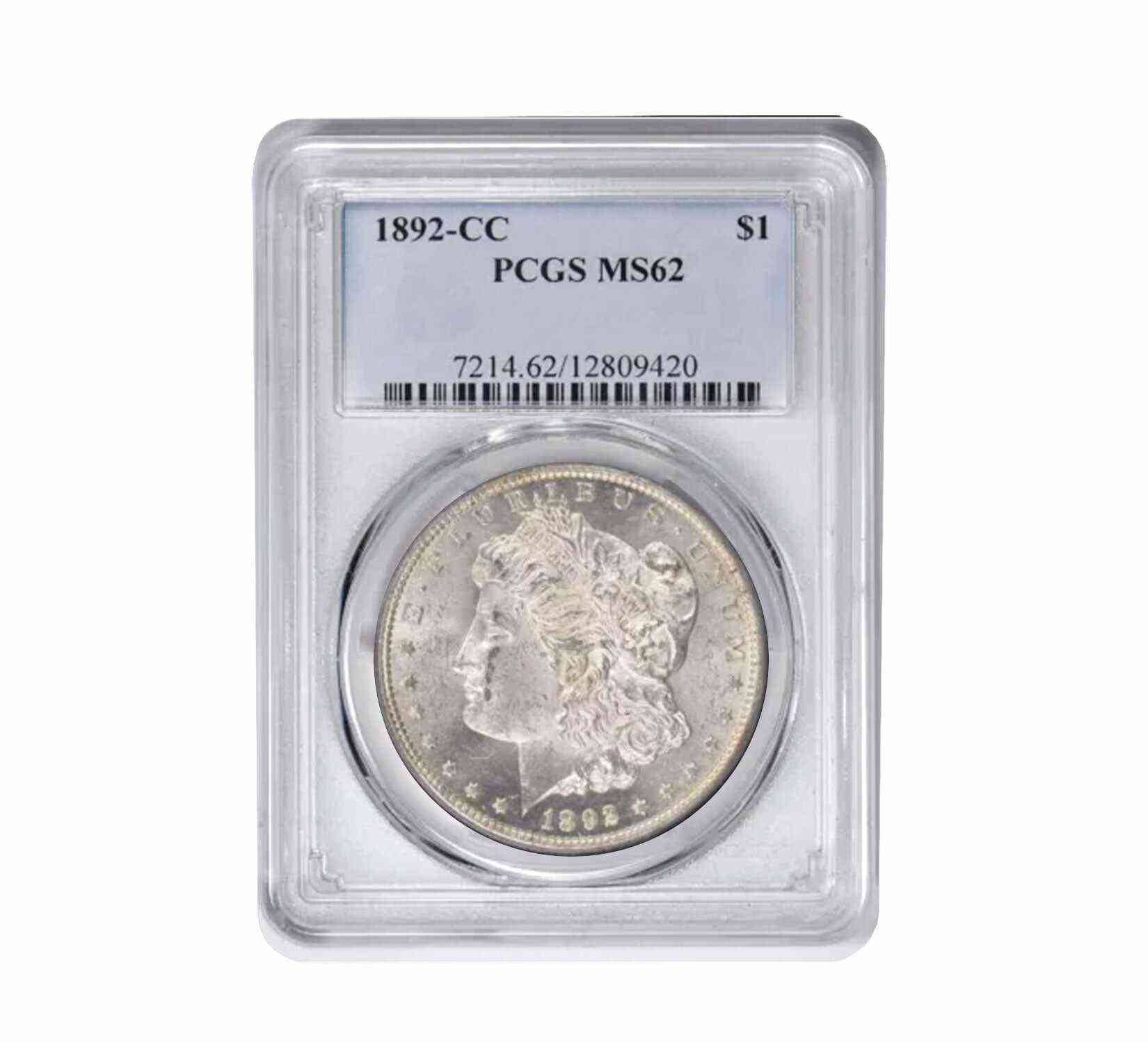 1892-CC Morgan Dollar MS62 PCGS