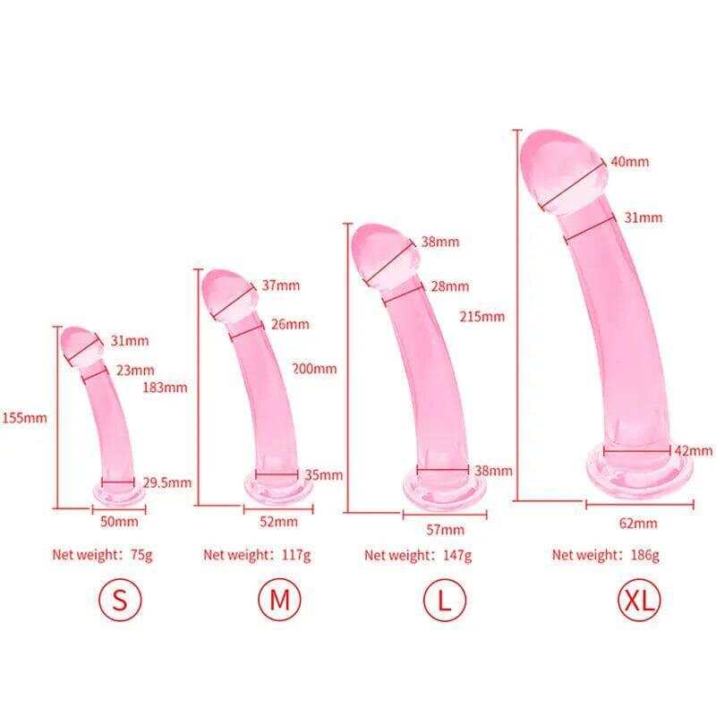 Soft Jelly Dildo with Suction Cup – Crystal Masturbator for Women and Men