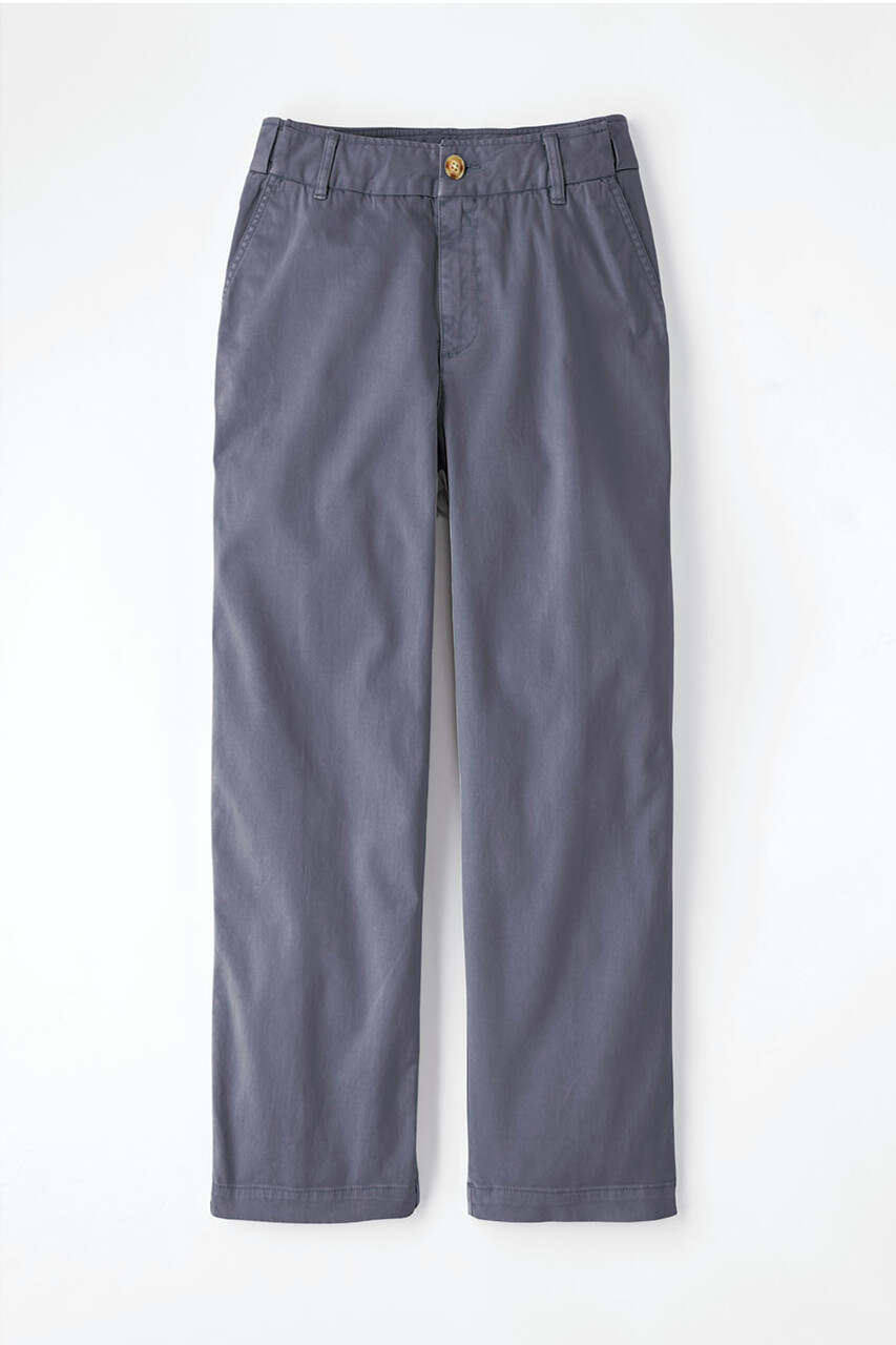 Hidden Stretch-Waist Chino Crops