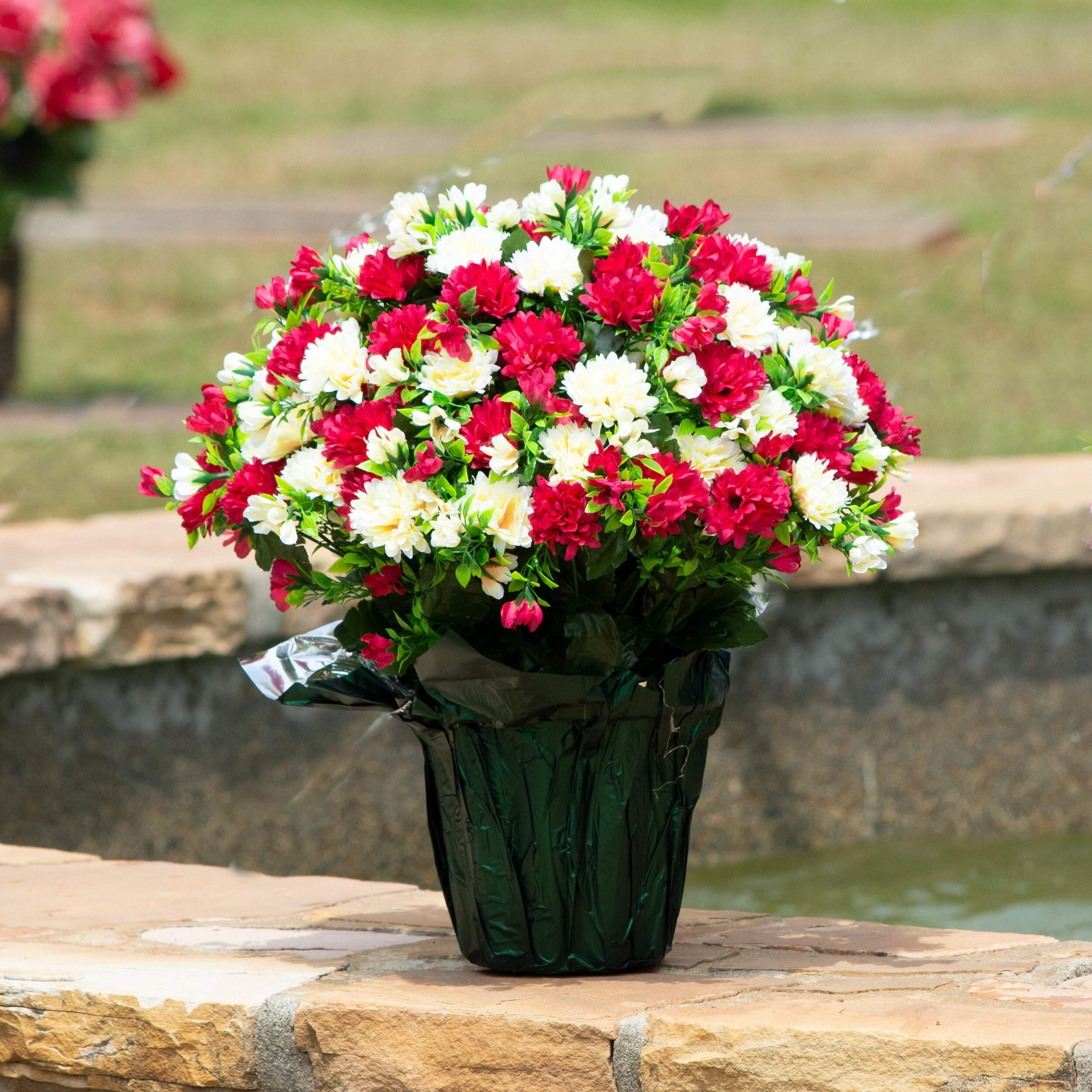 🏆Last Day 49% OFF⚡Artificial Flowers Sunset Garden Mums Bouquet Decoration - UV resistant, Waterproof, Windproof