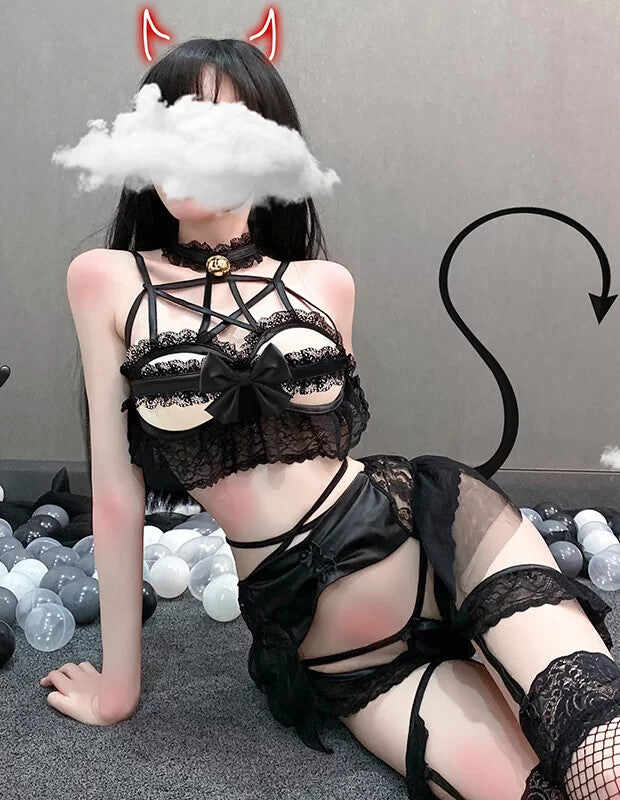Cosplay Lingerie Bra Shorts bondage Tape Hollow Sex Doll Lingerie Type 7007