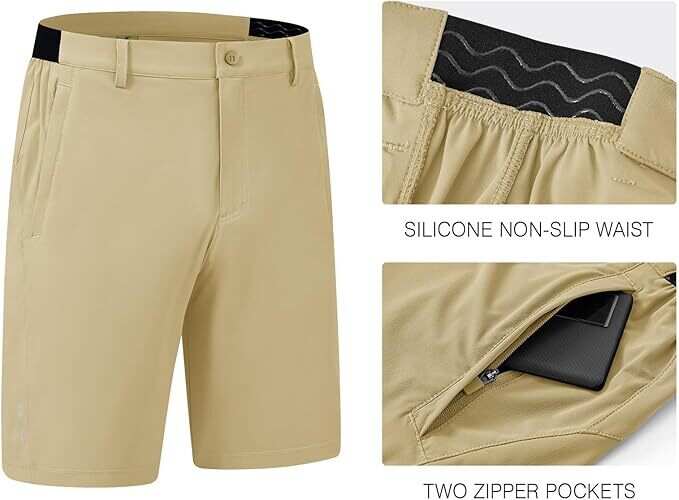 🔥Men's Golf Work Shorts Stretch Waistband Dry Fit