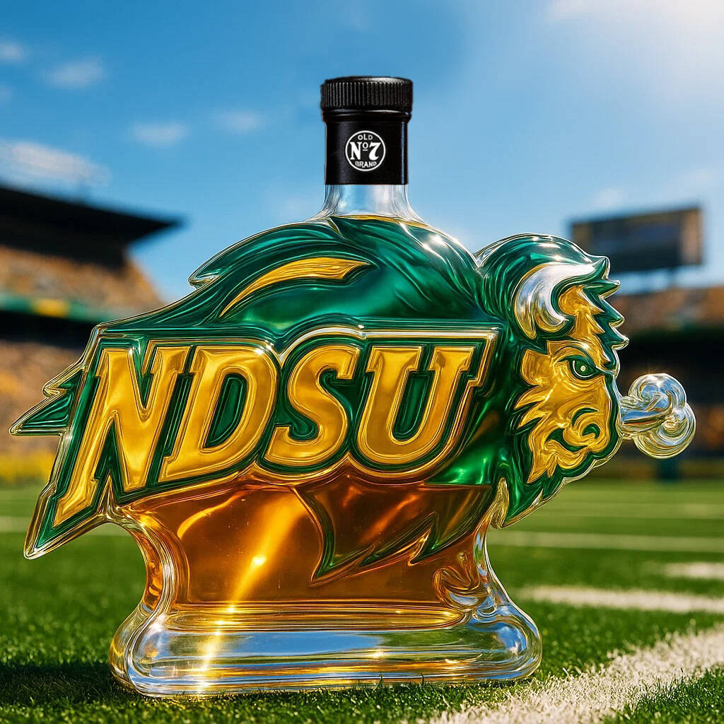 NDSU Bison Whiskey Bottle