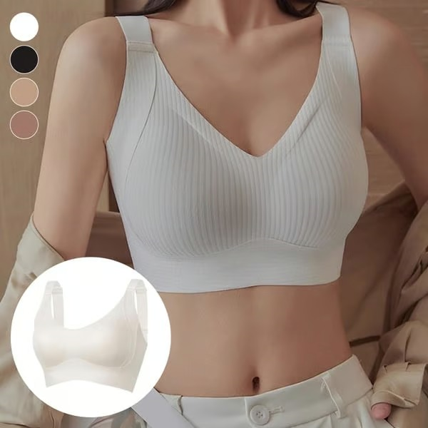 🎁Buy 1 Get 3 Packs🔥Women's Ribbed Adjustable Wireless Bra