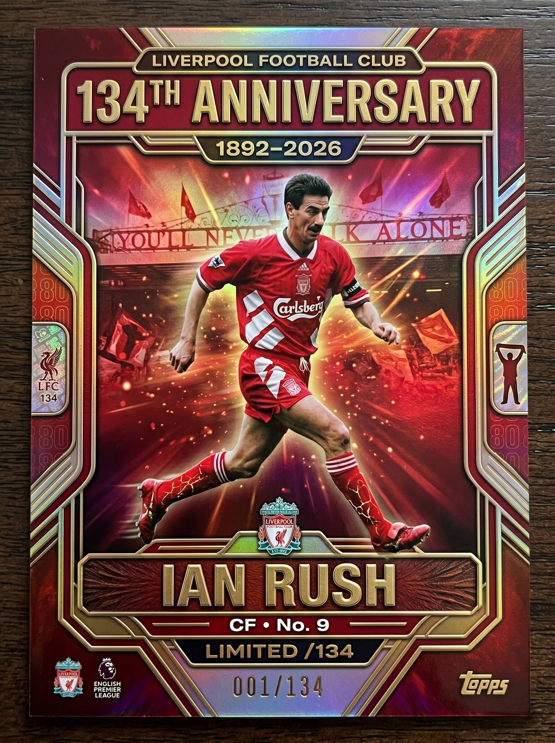 Liverpool Football Club 134th Anniversary Legacy Collection Trading Cards