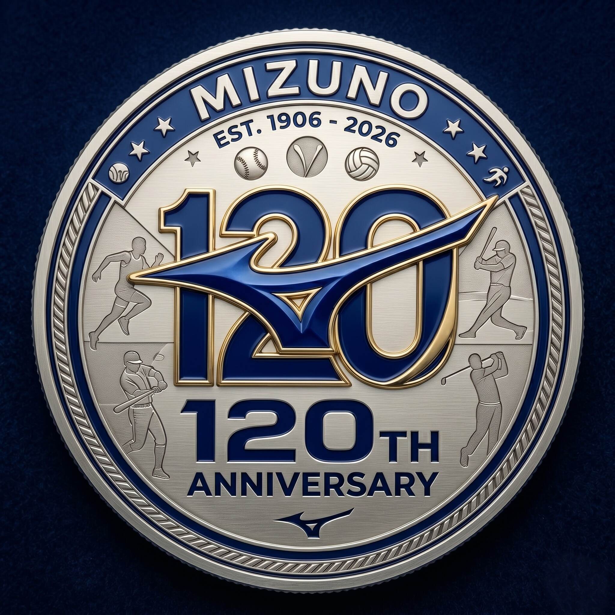 🏅 Mizuno 120th Anniversary Limited Edition Commemorative Coin - A Legacy of Sports Excellence (1906-2026)