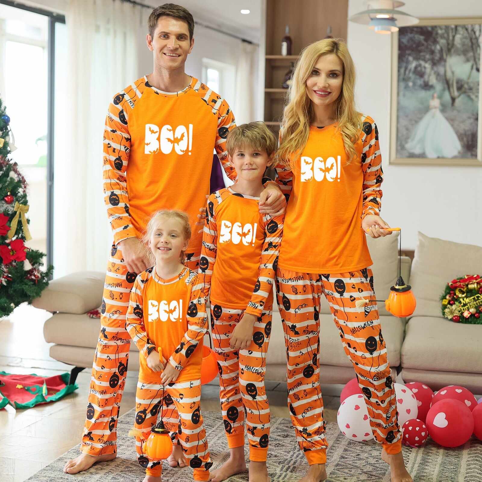 Glow In Dark Halloween Pajamas For Family