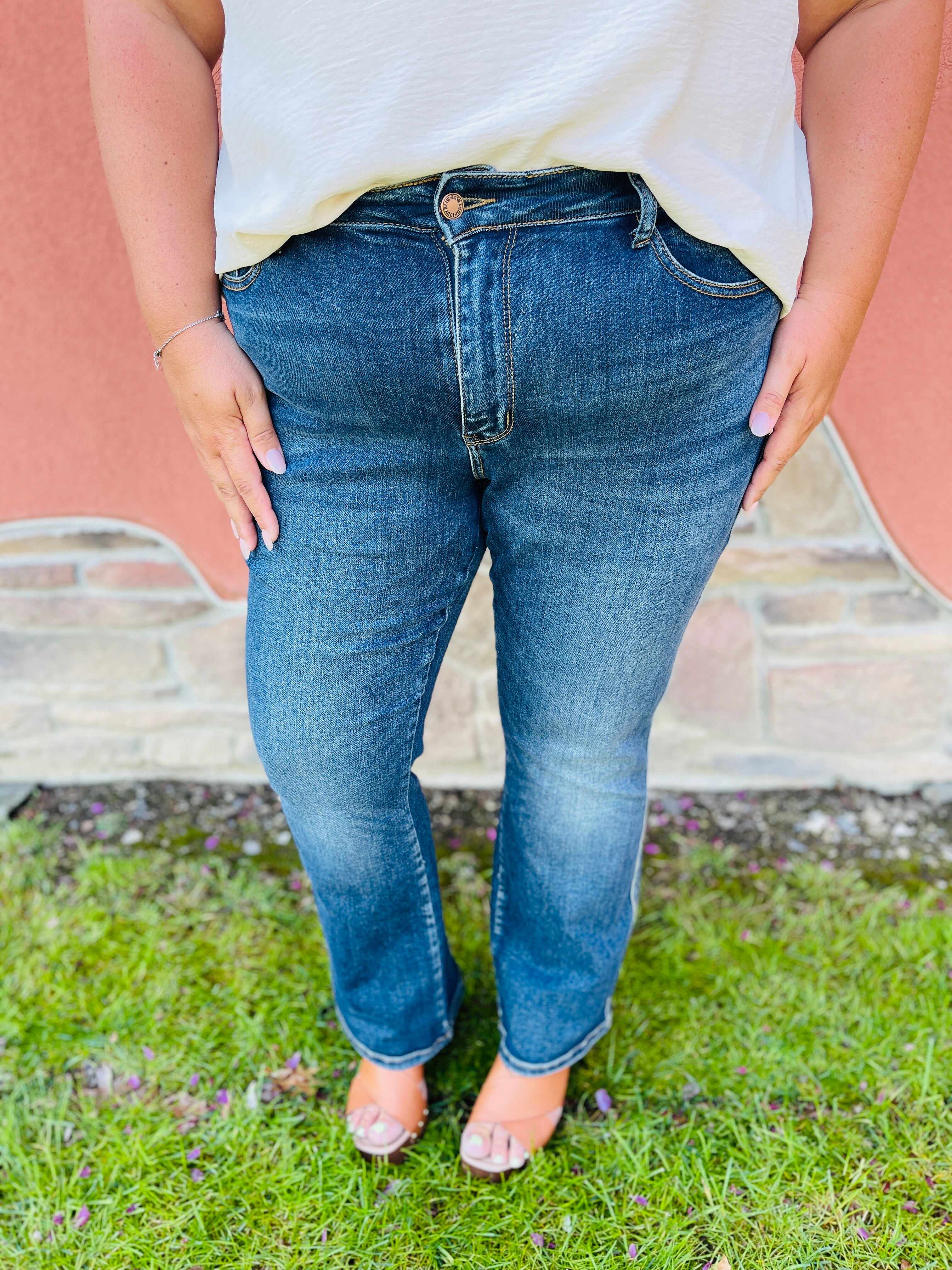 REG/CURVY Can't Compete Midrise Bootcut Jeans