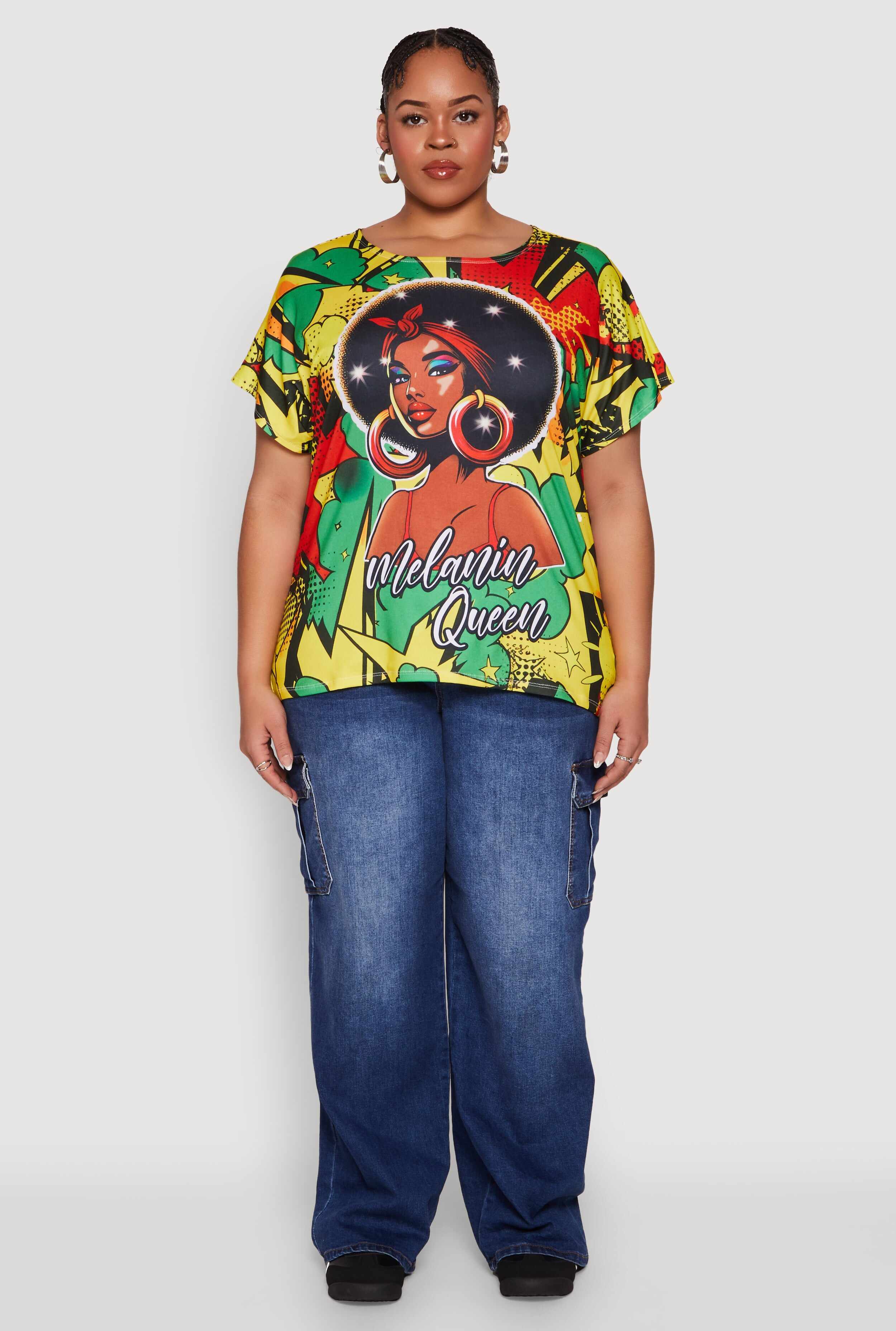 Plus Size Melanin Queen Graphic Tee