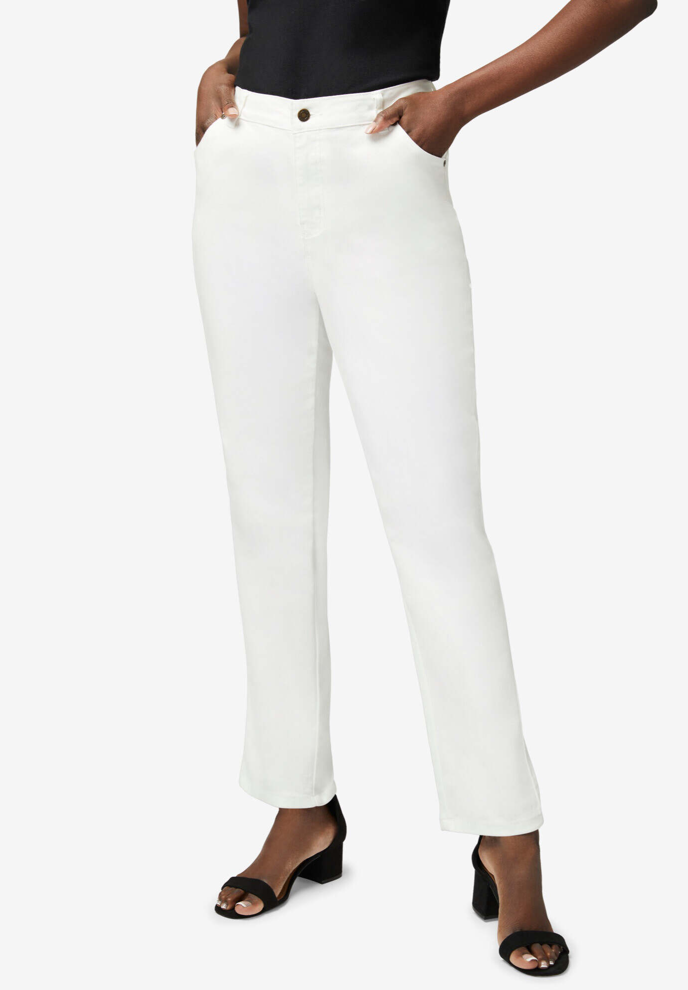 True Fit Stretch Denim Straight Leg Jean