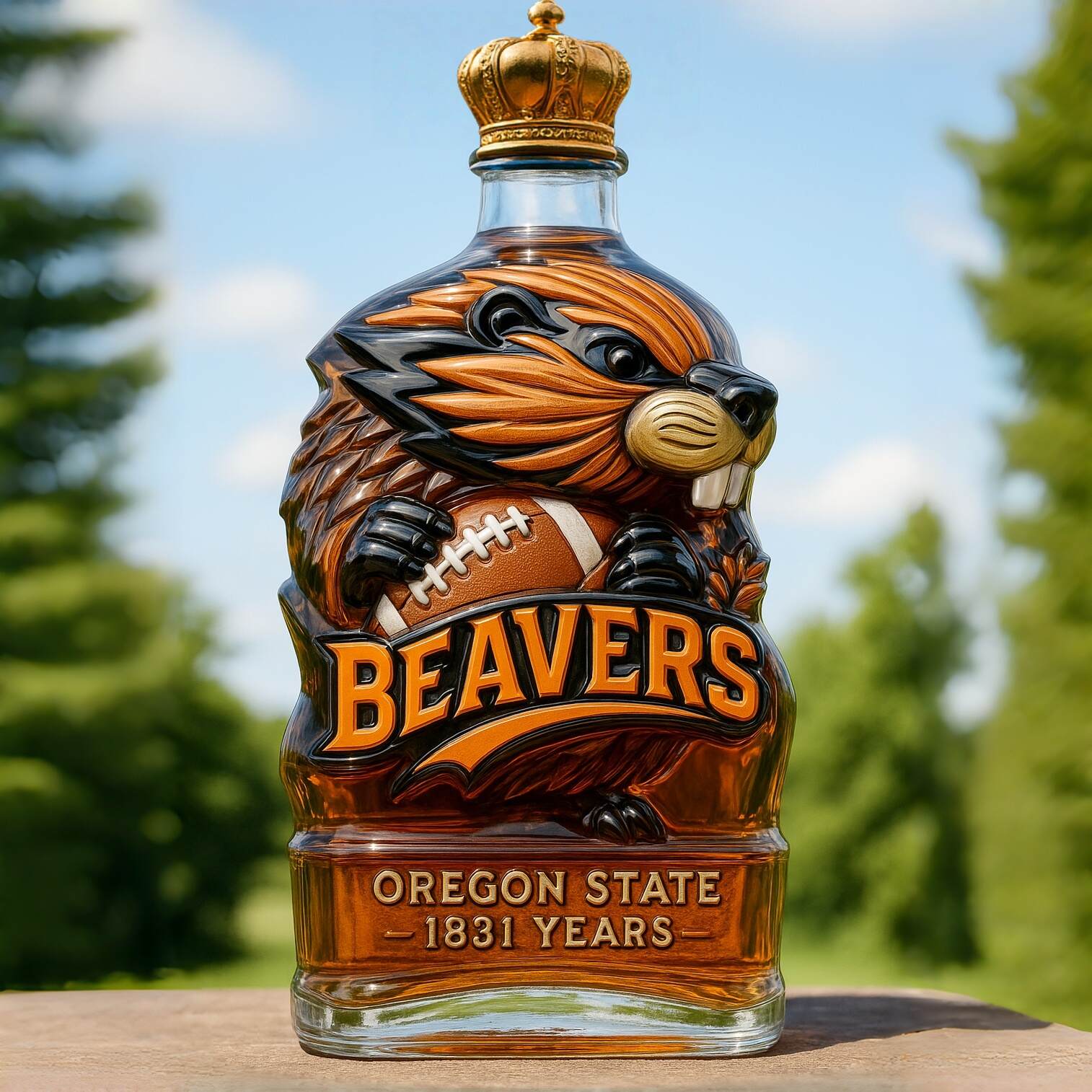 Beavers 132nd Anniversary Whiskey Bottle