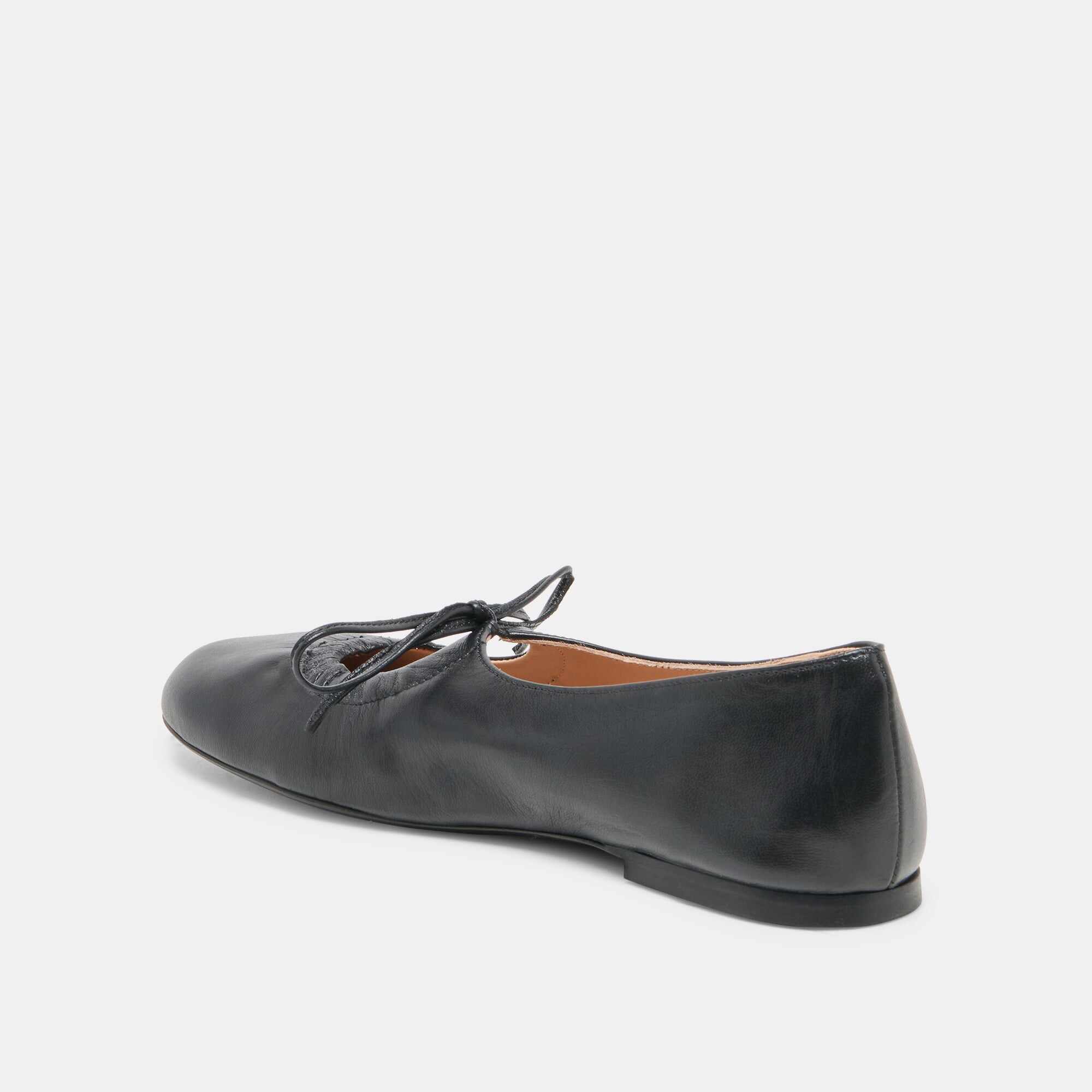 PAZEY BALLET FLATS BLACK LEATHER