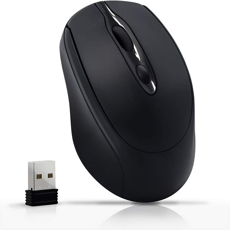 [Wireless Mouse] Rechargeable Wireless Mouse | Updated Small Ergonomic Mouse, 2.4G+Bt Dual-Mode Connection, with USB Receiver, Suitable for Pc Computers, Laptops And Desktops, with Silent Click Function