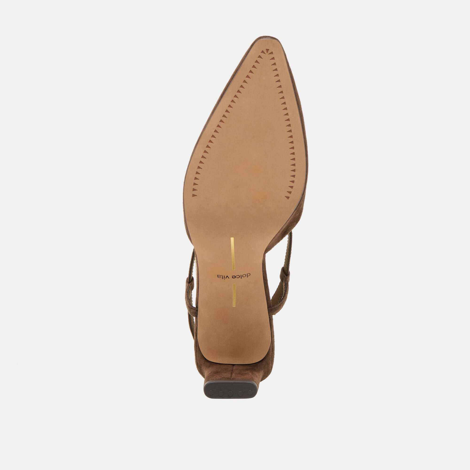 GINAY HEELS DK BROWN SUEDE