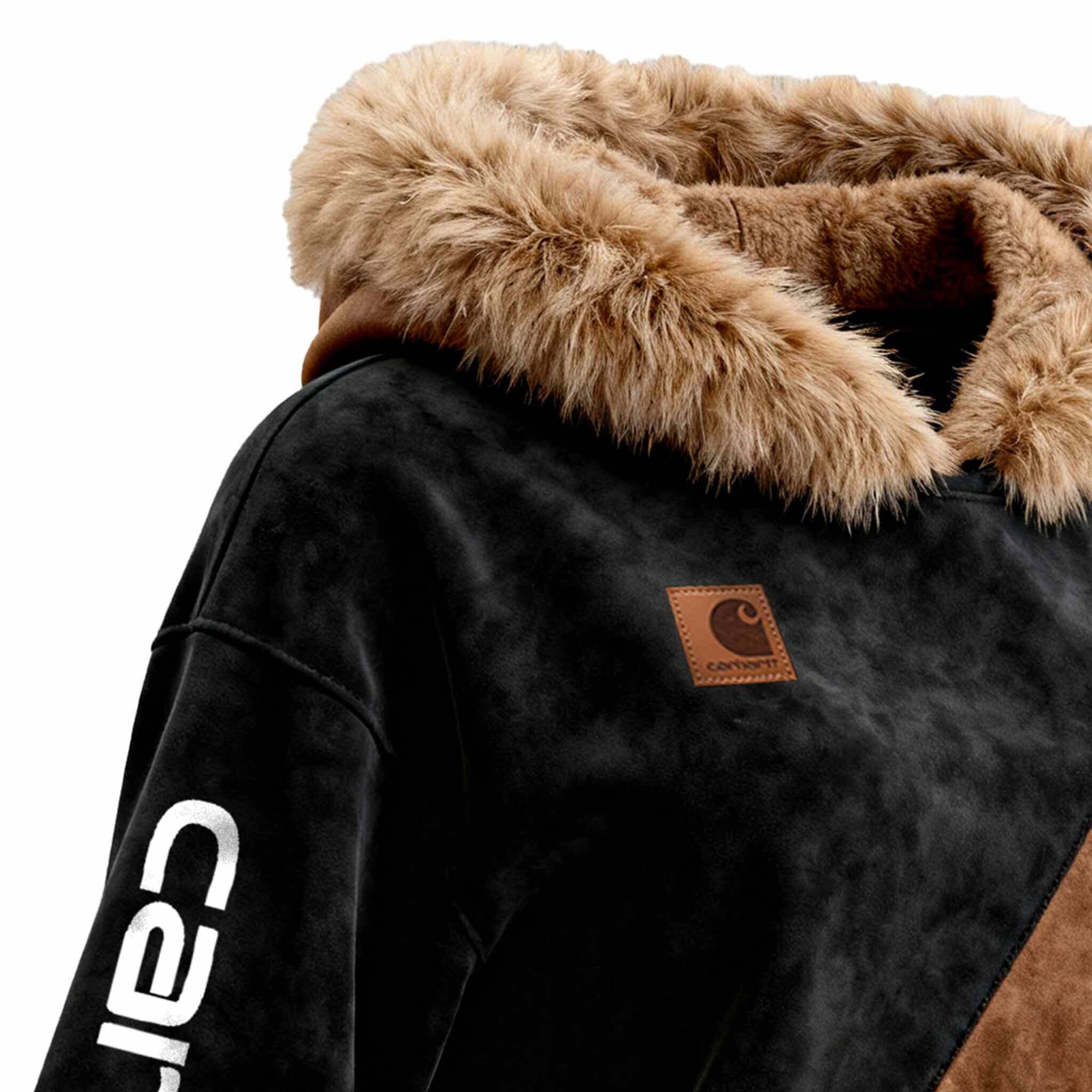 Fashion Winter Hooded Jacket with Faux Fur Trim