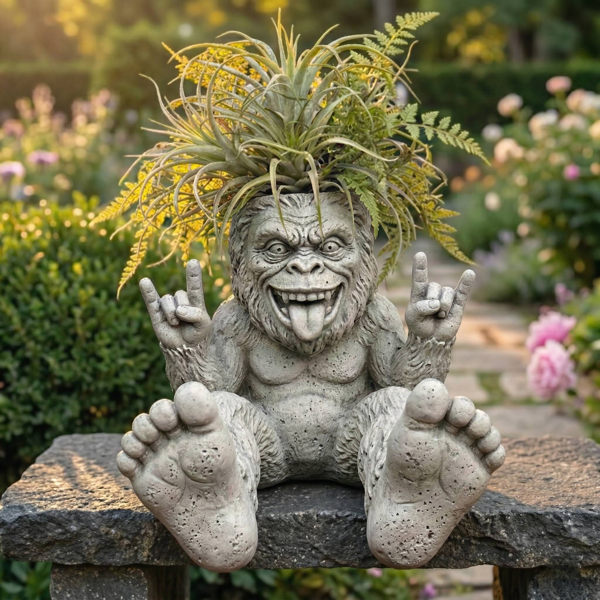 Rock On Bigfoot Planter – The Ultimate Yard Statement Piece!🦍