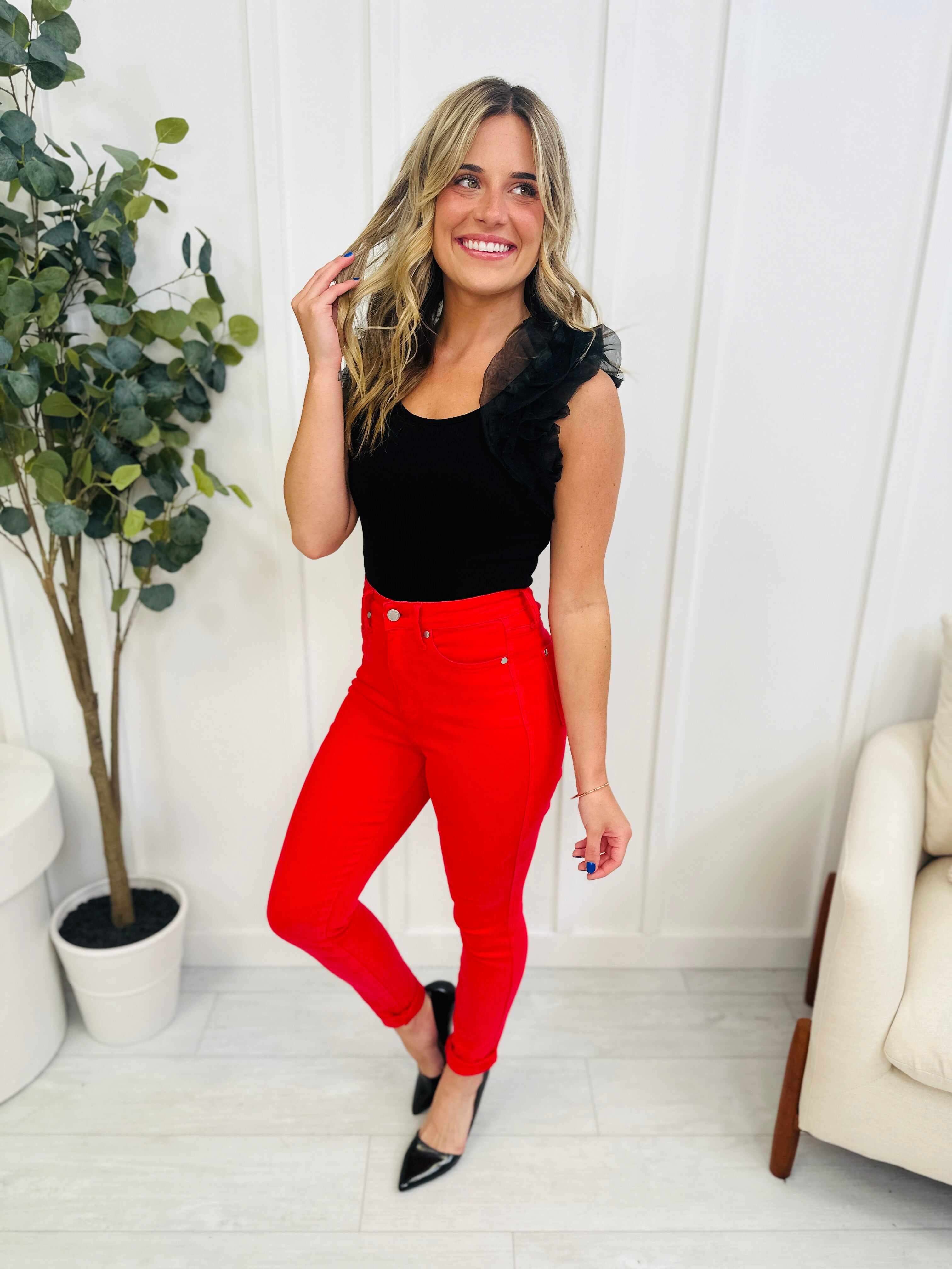 REG/CURVY Red Hot Tummy Control Skinny Jeans