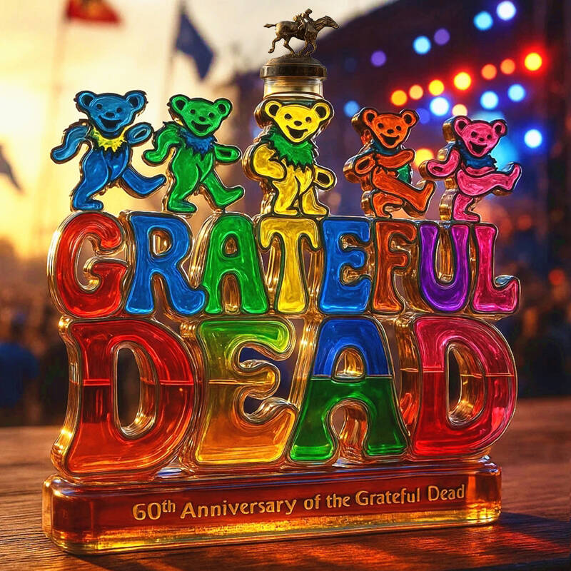 Grateful Dead 60th Anniversary Whiskey Bottle