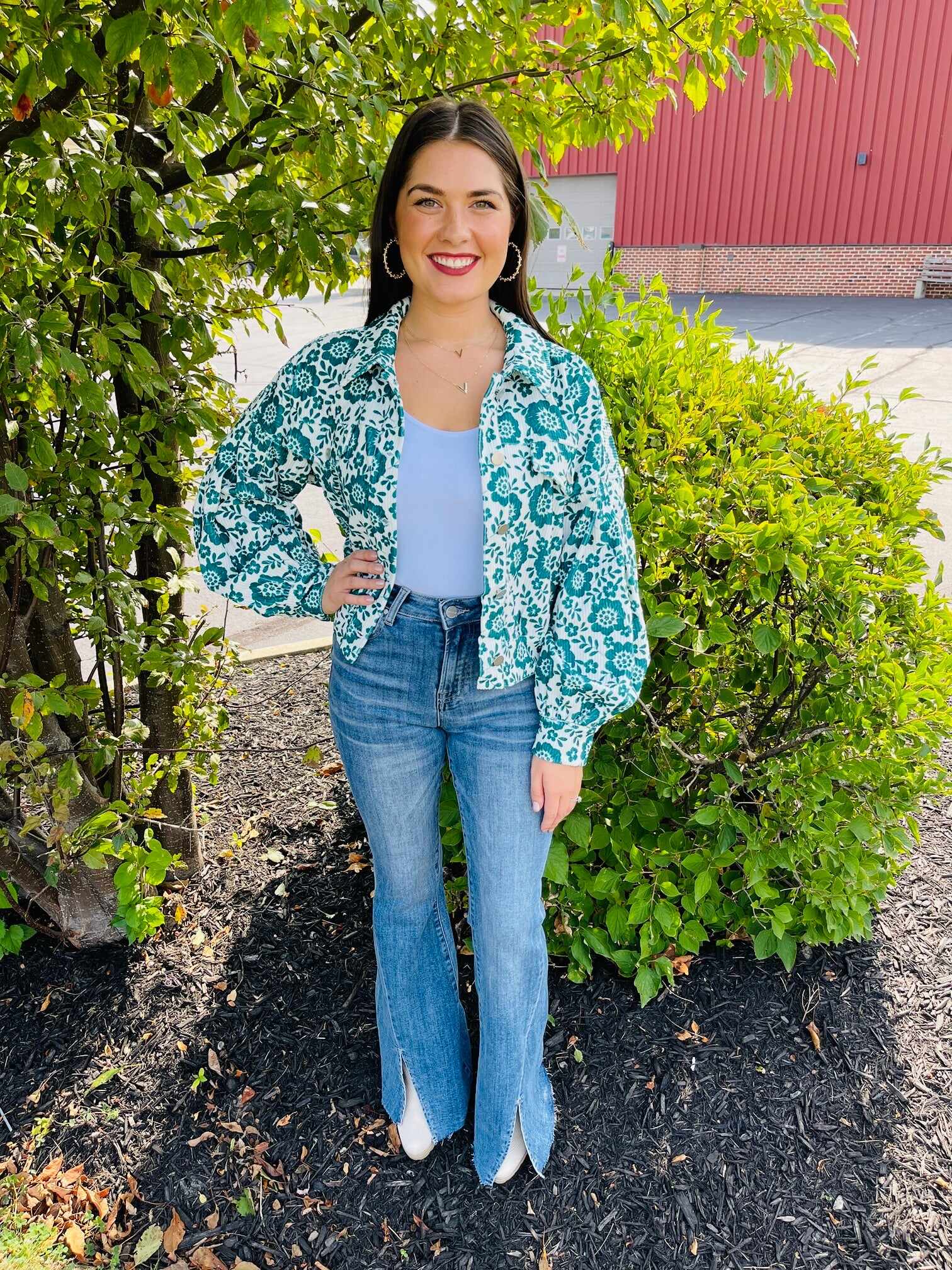 Risen Plus/Reg Hi-Rise Twist And Shout Your Love Flare Jeans