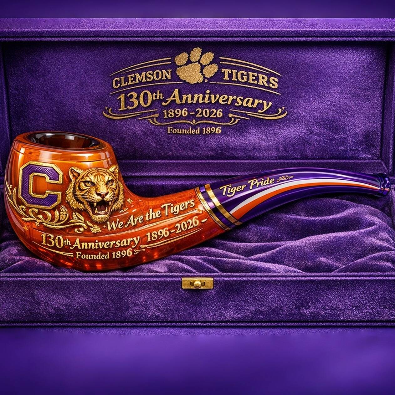 Clemson Tigers 130th Anniversary Pipe