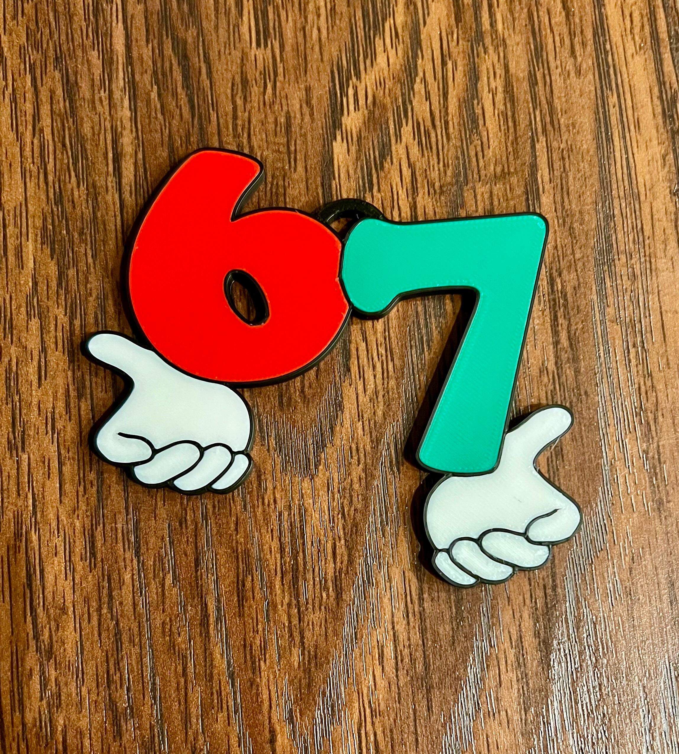 Funny “6-7” Hand Gesture Ornament