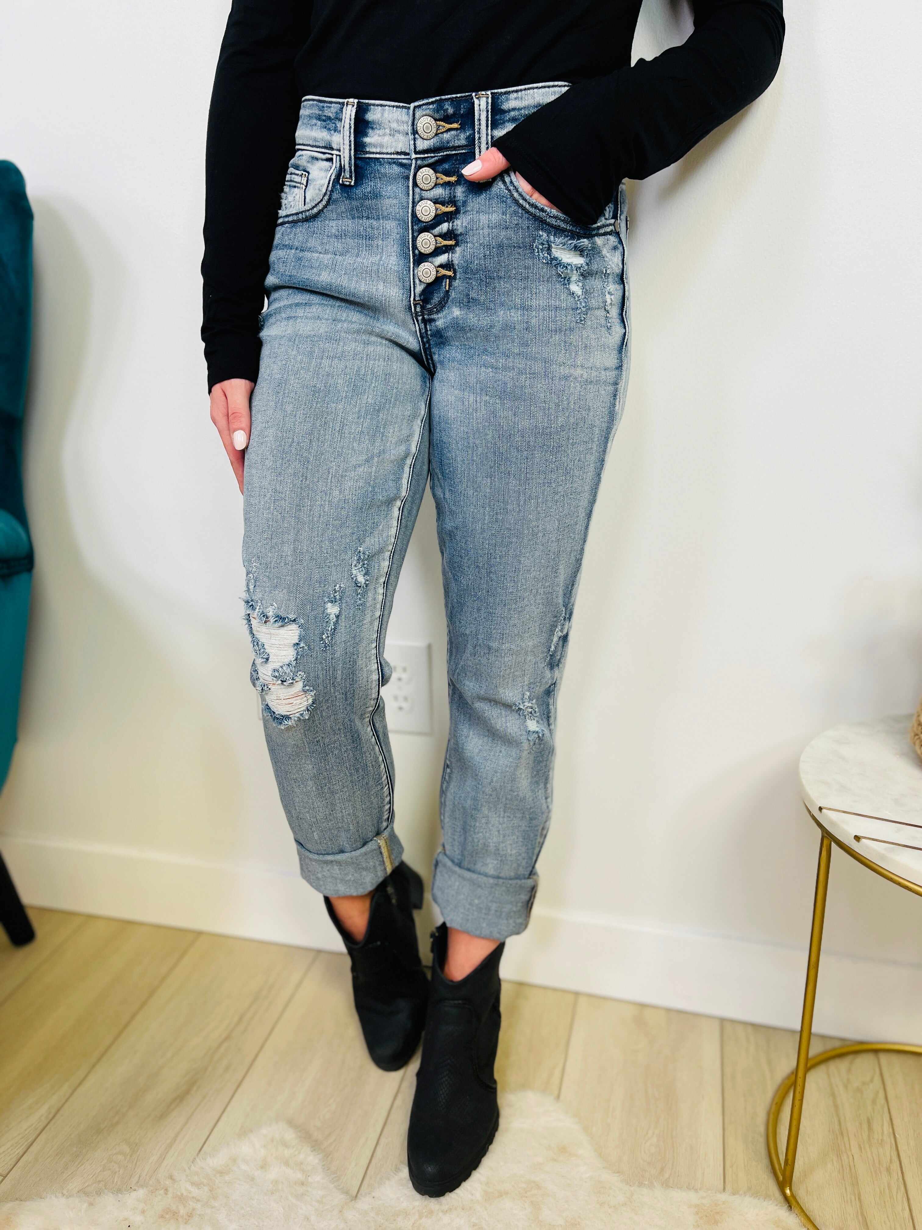 PLUS/REG Long Lost Boyfriend Long Inseam Jeans
