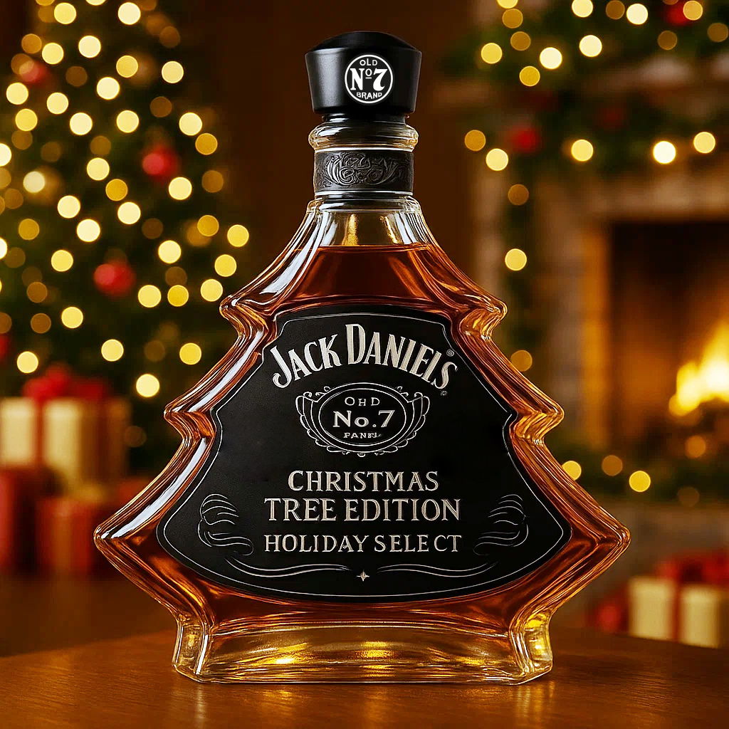 Christmas Tree Whiskey Bottle