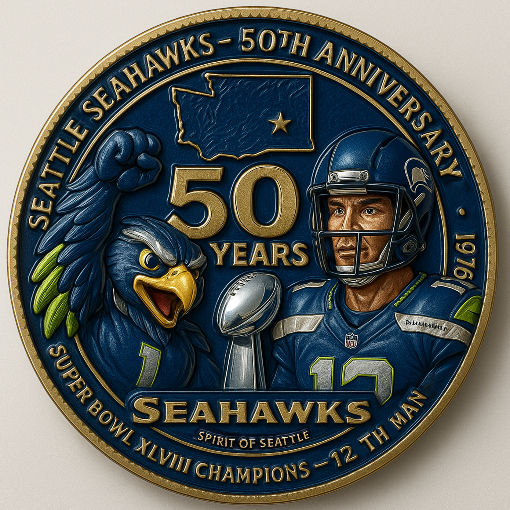 Seahawks 50th Anniversary Commemorative Coin