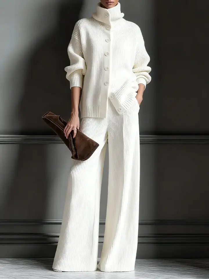 🔥Summer Arrivals🌟Women's Cozy Cardigan Sweater and Pants Two-Piece Set