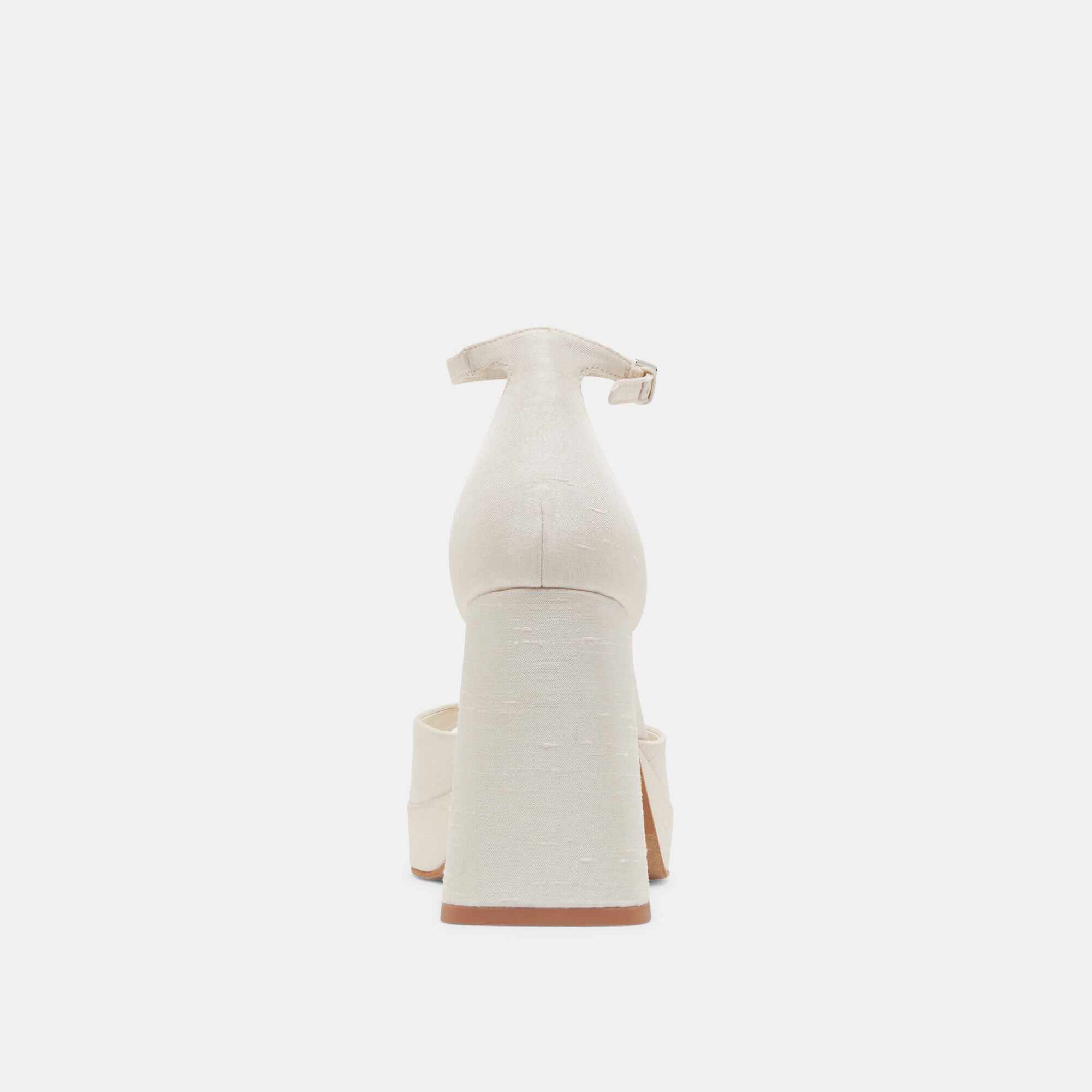 PANDRO HEELS WHITE SATIN