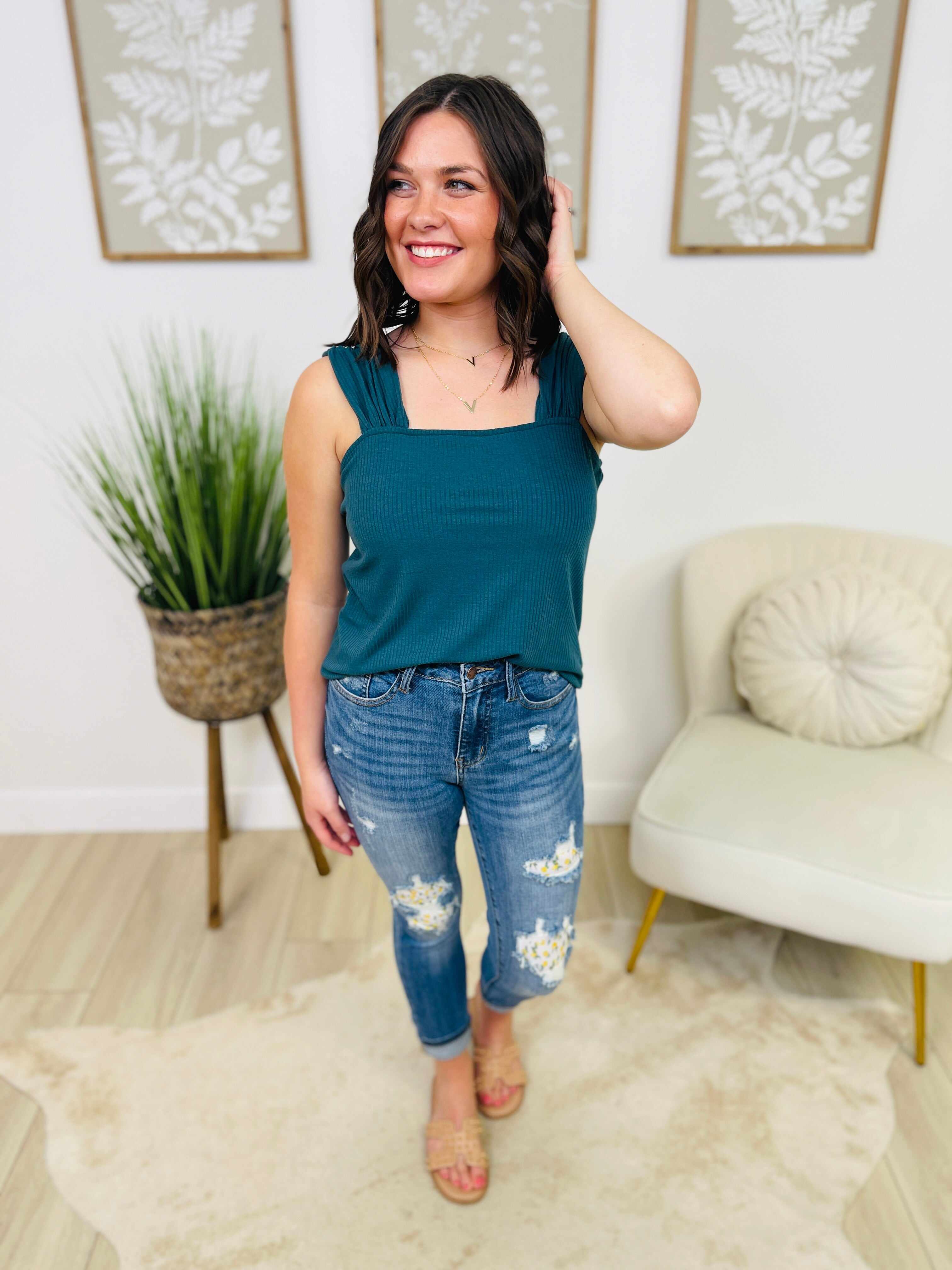 PLUS/REG You're My Main Squeeze Lemon Patch Skinny Jeans