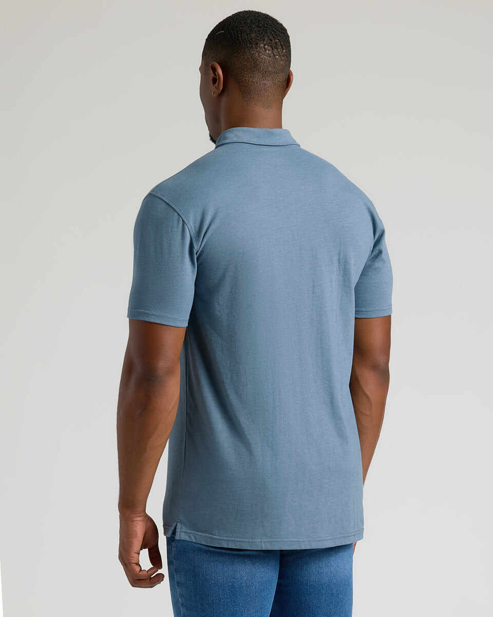 Dark Heather Tempest Short Sleeve Tall Polo