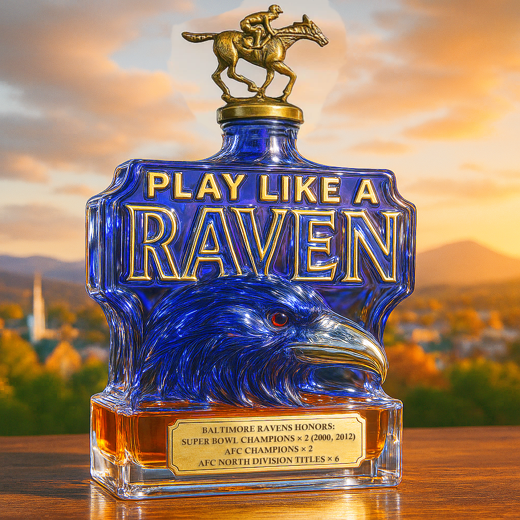 Baltimore Ravens Honors Whiskey Bottle