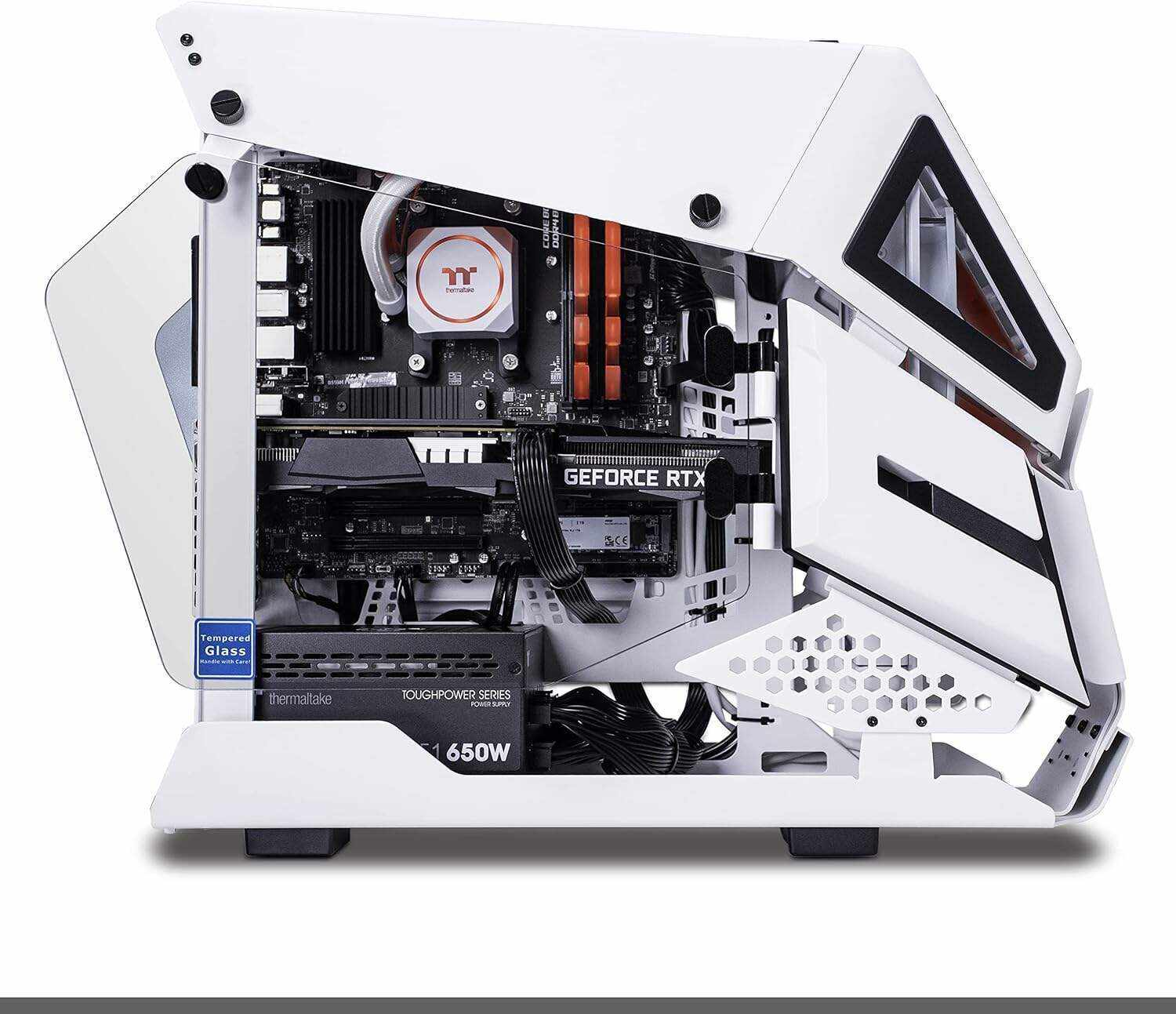 Thermaltake LCGS AH-360S AIO Liquid Cooled Gaming PC (AMD Ryzen 5 5600X 6-core,ToughRam DDR4 3600Mhz 16GB RGB,NVIDIA GeForce RTX 3060, NVMe 1TB M.2, Win 10 Home) AHW2-B550-A36-LCS