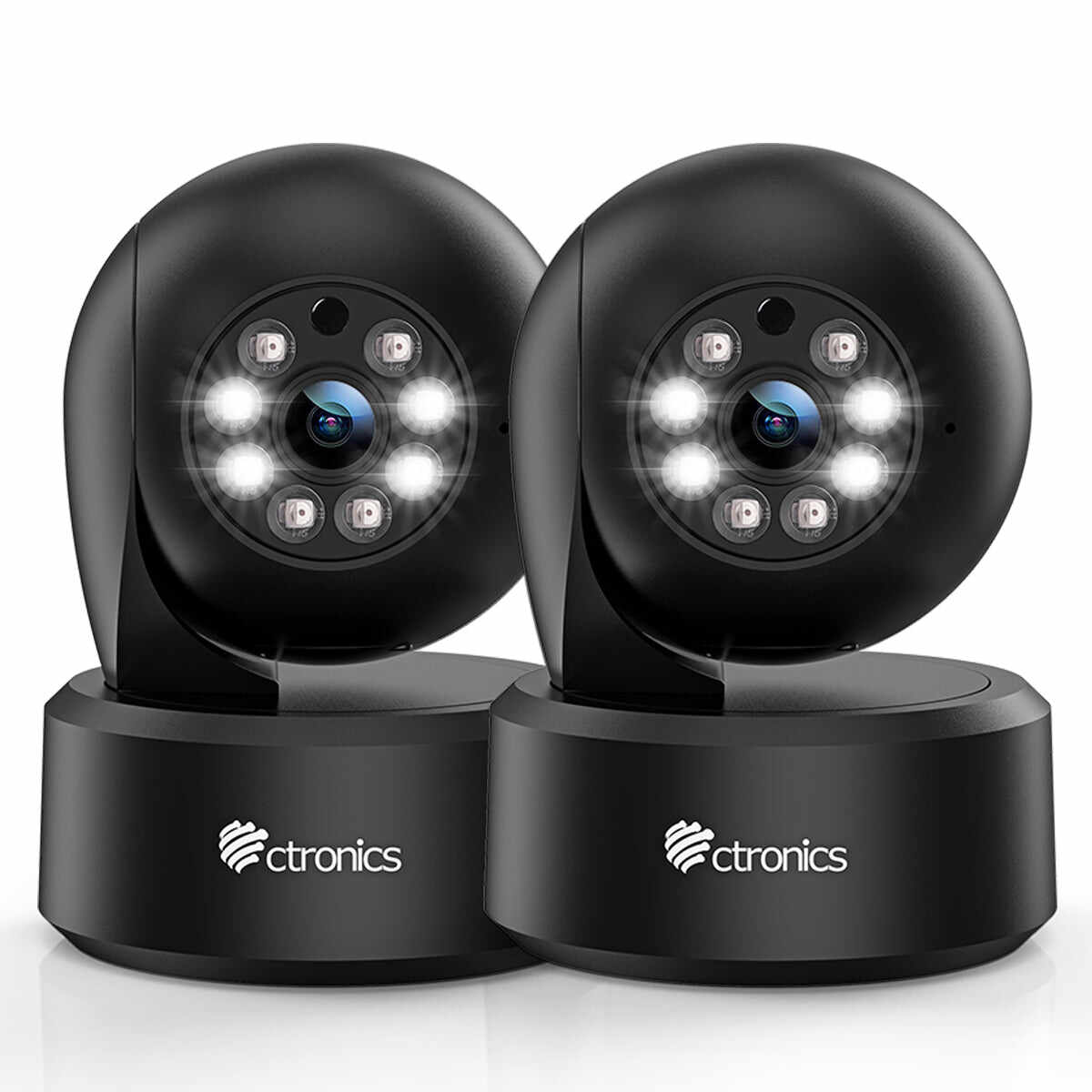 Ctronics 2.5K 4MP Surveillance Camera Indoor & 2.4Ghz WLAN with 20m Color Night Vision