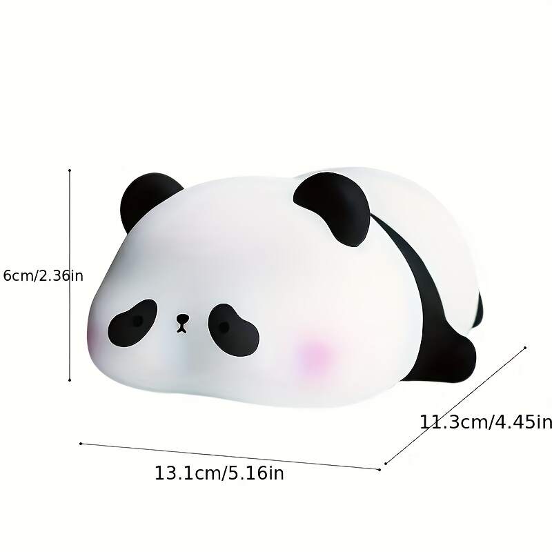 Adorable Panda Touch-Activated Sleep Light - USB Rechargeable, Soft LED Night Lamp with Color Changing - Perfect Gift for Boys, Girls, and Friends - Ideal for Christmas, Birthdays, and Panda Room Decor