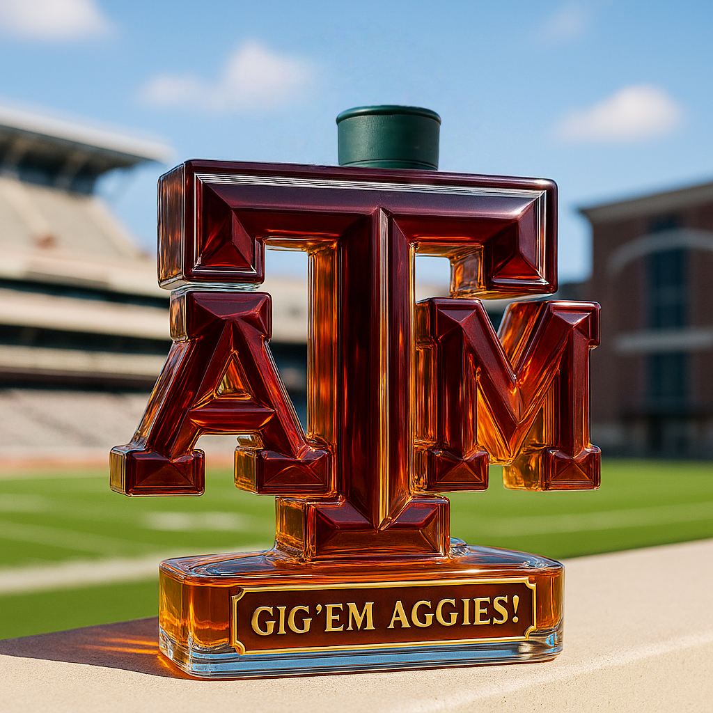 Texas A&M Aggies Whiskey Bottle