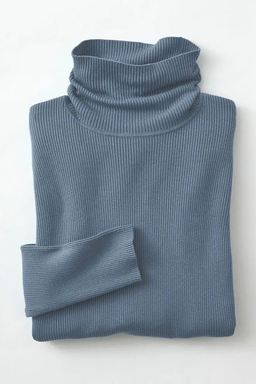 Ribbed Turtleneck Sweater