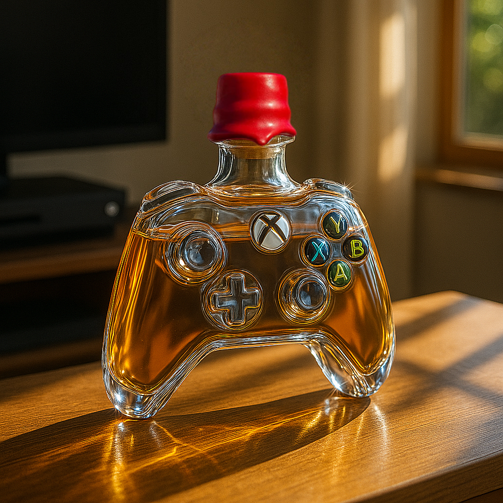 Xbox game controller whiskey bottle