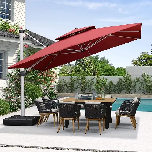 ☔Solar-powered LED parasol
